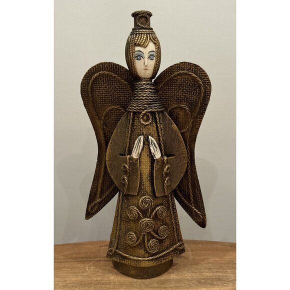 Vtg Mid Century Paper/Papier Mache Christmas Angel 17” Japan MCM Candle Holder - Picture 1 of 6